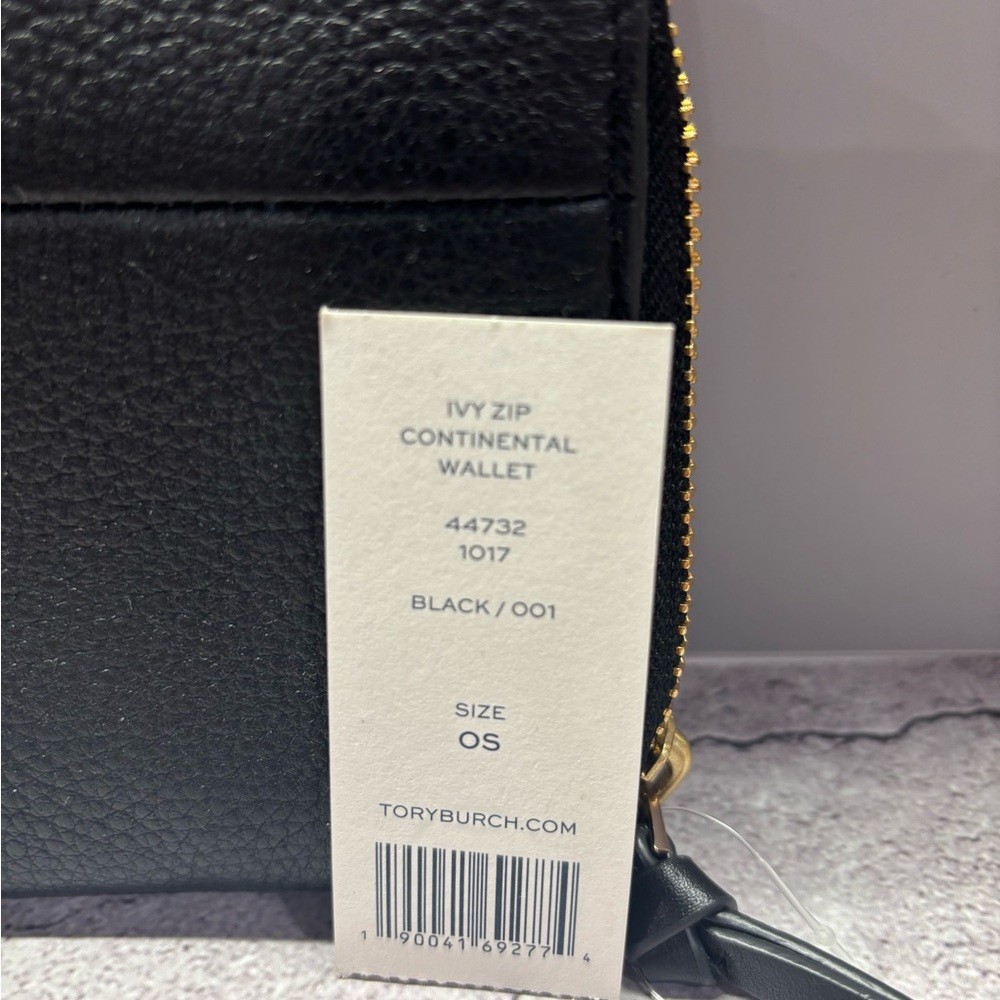 Tory Burch Black Continental Wallet - Picture 2 of 7